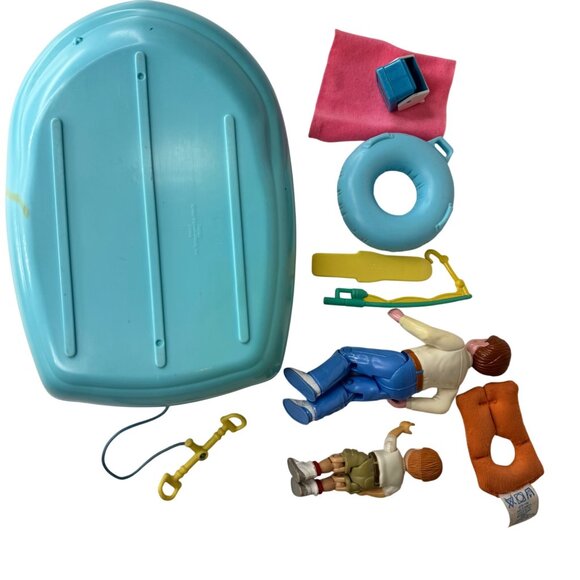 Fisher-Price 1997 Plastic Toy Speed Boat Playset Accessories & Figures Vintage - Picture 9 of 16